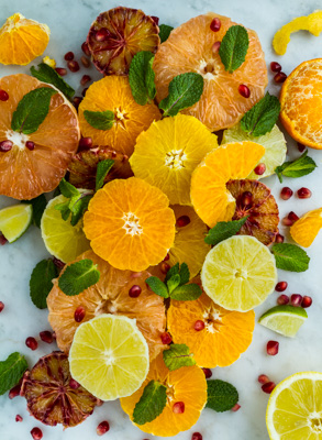 Fruits on table