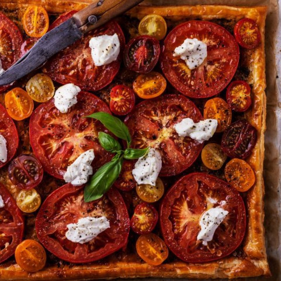 Tarte aux tomates basilic et fromage de chèvre